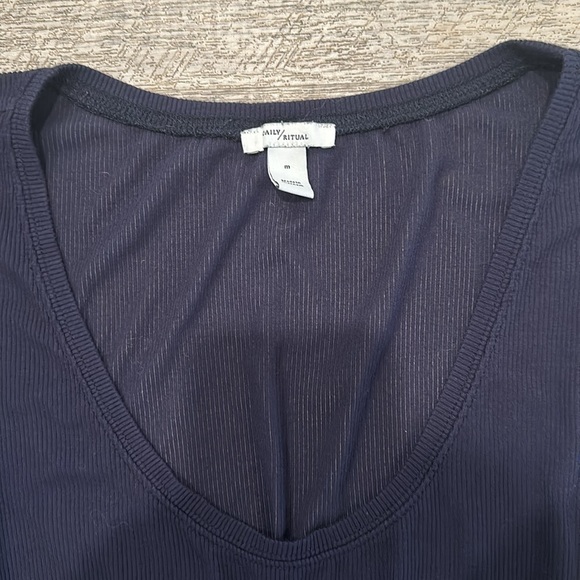 Daily Ritual Navy Blue Romper - Picture 2 of 6